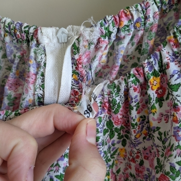 Vintage Floral Cottagecore Prairie Square Neck Puff Sleeve Maxi Dress - Picture 9 of 11